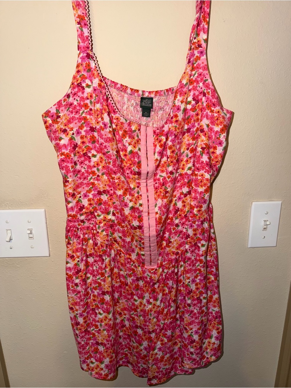Floral Pink Sleeveless Summer Romper